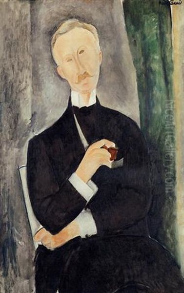 Portrait De Roger Dutilleul Oil Painting by Amedeo Modigliani