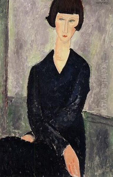 La Robe Noire Oil Painting by Amedeo Modigliani