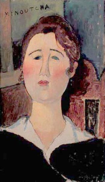 Portrait De Minoutcha Oil Painting by Amedeo Modigliani