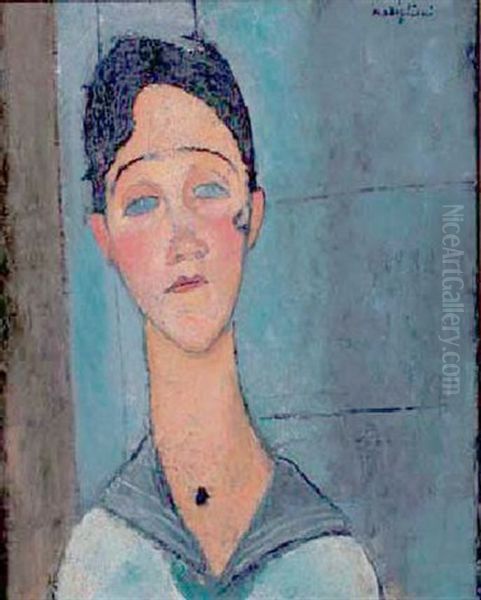 Portrait De Louise Oil Painting by Amedeo Modigliani