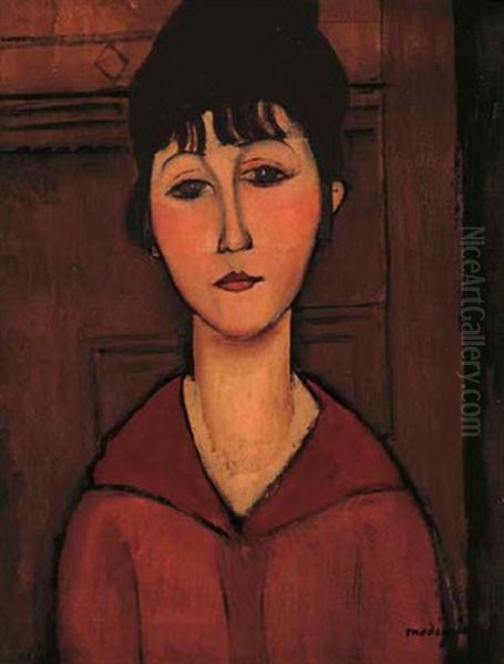 Tete De Jeune Fille Oil Painting by Amedeo Modigliani