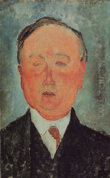 L'homme Au Monocle Dit Bidou Oil Painting by Amedeo Modigliani