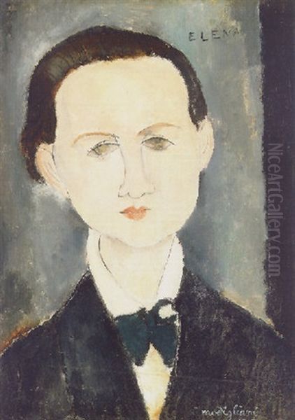 Elena Povolozky Oil Painting by Amedeo Modigliani