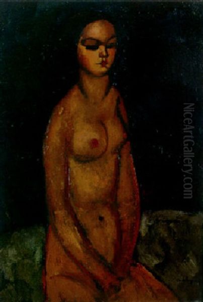 Nudo Seduto Oil Painting by Amedeo Modigliani