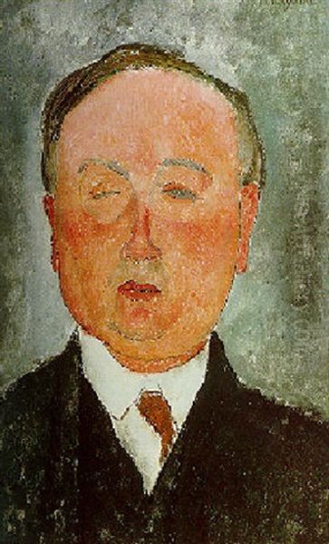 L'homme Au Monocle Dit Bidou Oil Painting by Amedeo Modigliani