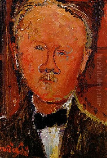 Portrait De Monsieur Cheron Oil Painting by Amedeo Modigliani