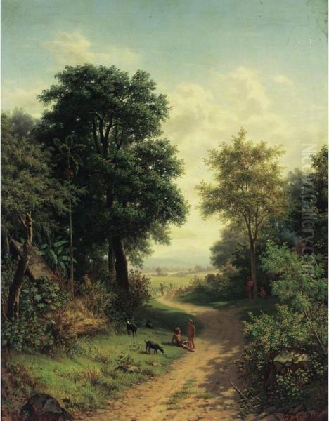 Batavia Landscape Oil Painting by Jan Daniel Beynon