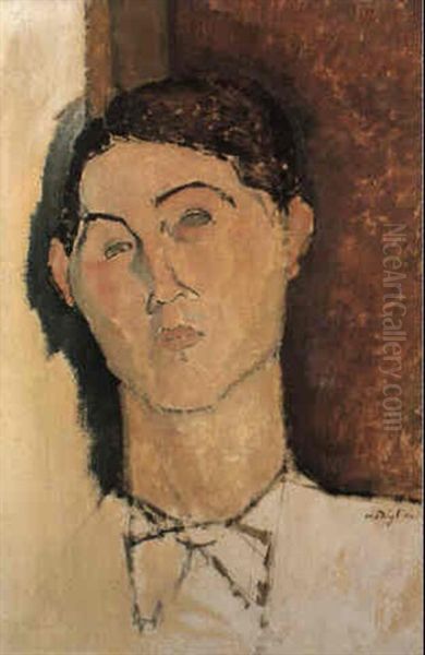 Tete De Jeune Homme (conrad Moricand?) Oil Painting by Amedeo Modigliani