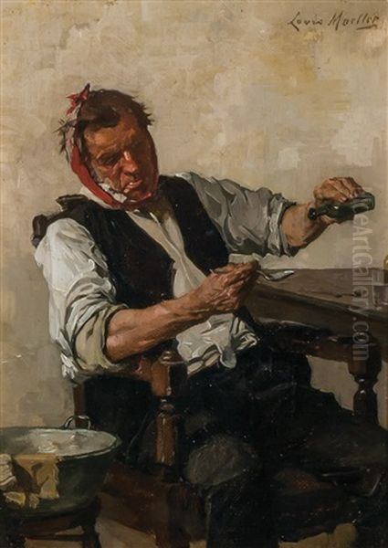 The Toothache Oil Painting by Louis Charles Moeller