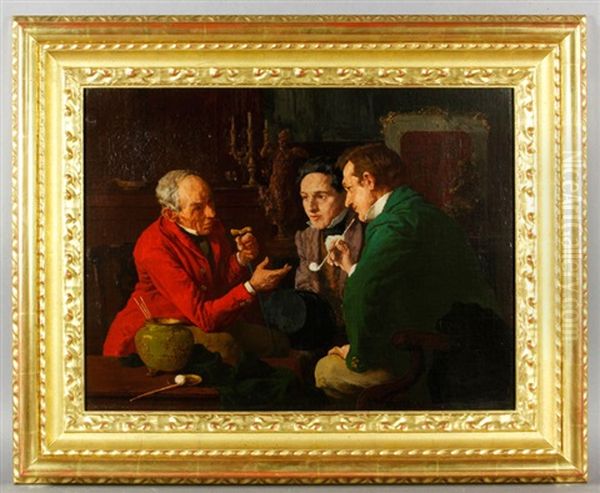 Three Generations Oil Painting by Louis Charles Moeller