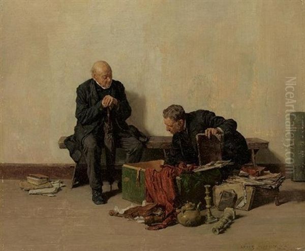 Scouting The Trunk Oil Painting by Louis Charles Moeller