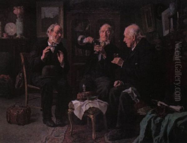 Old Friends Oil Painting by Louis Charles Moeller