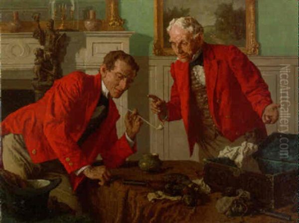 Before The Hunt Oil Painting by Louis Charles Moeller