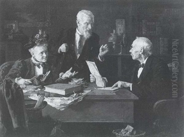 The Consultation Oil Painting by Louis Charles Moeller