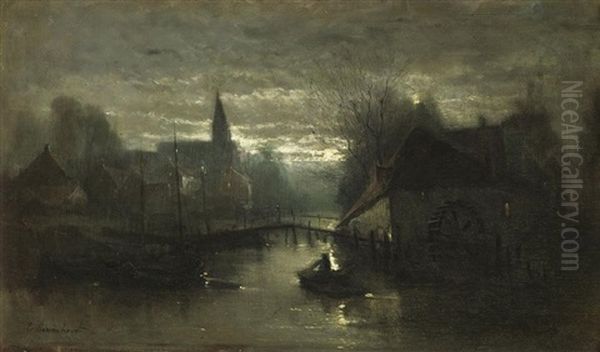 Stille Mondnacht Oil Painting by Edouard-Joris Moerenhout