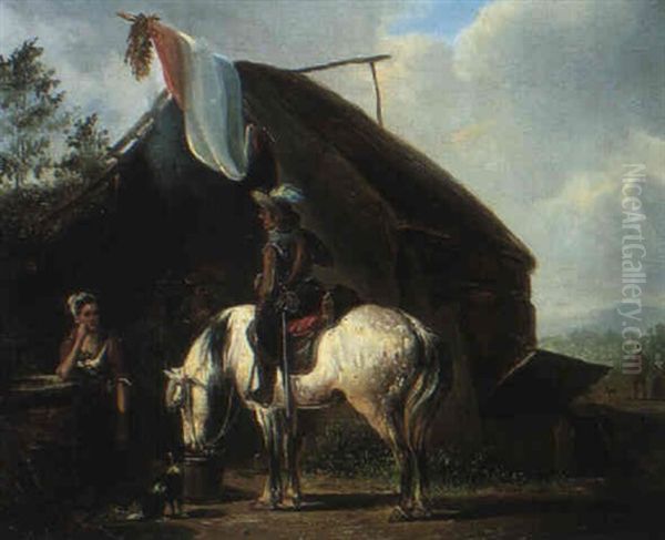 Rast Vor Der Schule Oil Painting by Joseph Jodocus Moerenhout