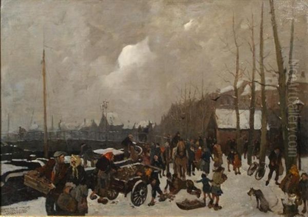 Voedselvoorziening, Aardappelen Oil Painting by Herman Moerkerk