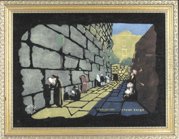 The Western Wall Oil Painting by Bezalel