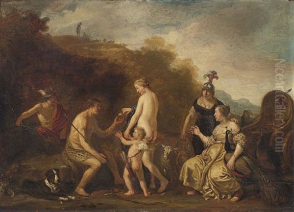 The Judgement Of Paris Oil Painting by Claes Cornelisz Moeyaert