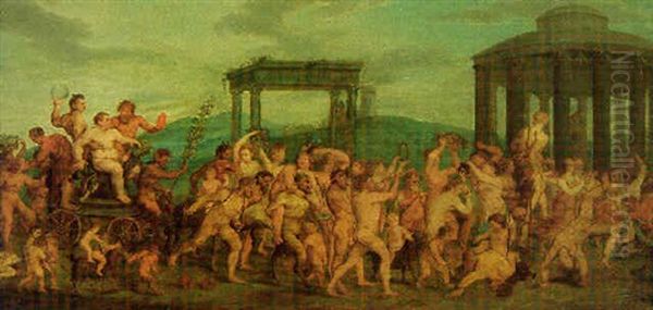 The Triumph Of Silenus Oil Painting by Claes Cornelisz Moeyaert