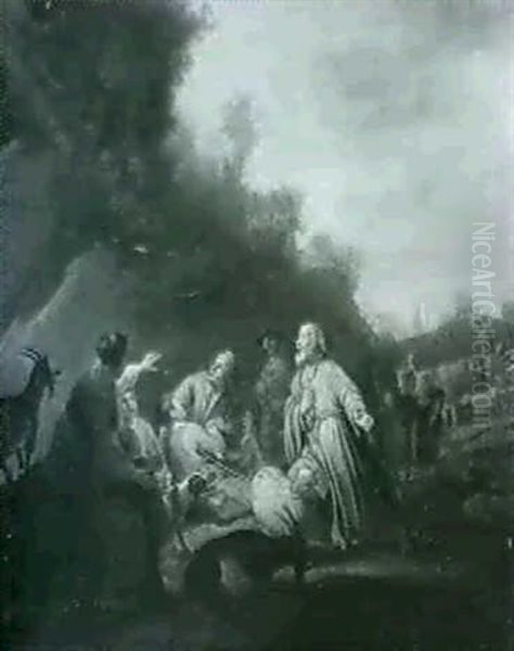 Gott Erscheint Abraham Auf Dem Weg                          Nach Sichem Oil Painting by Claes Cornelisz Moeyaert