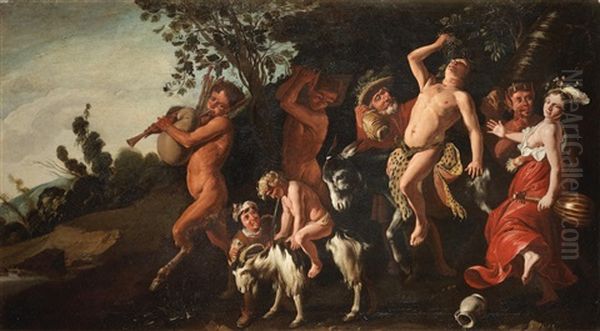 The Triumph Of Bacchus Oil Painting by Claes Cornelisz. Moeyaert