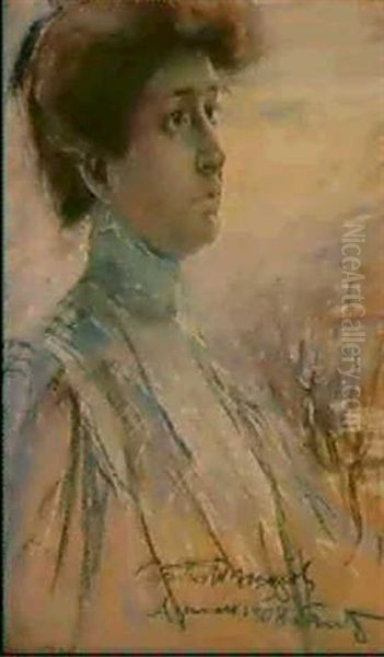 Ritratto Feminile Oil Painting by Umberto Moggioli