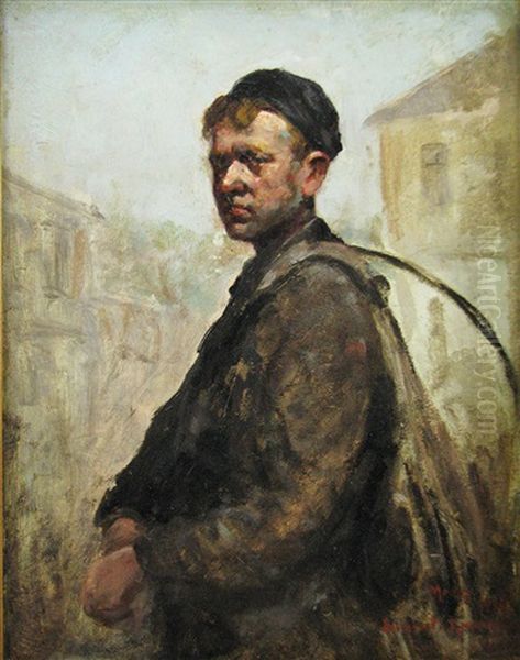 The Chimney Sweeper Oil Painting by Nicolae Petrescu Mogos