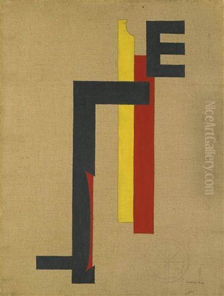 E-bild (e Picture) Oil Painting by Laszlo Moholy-Nagy