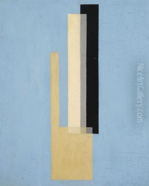 Konstruktion Oil Painting by Laszlo Moholy-Nagy