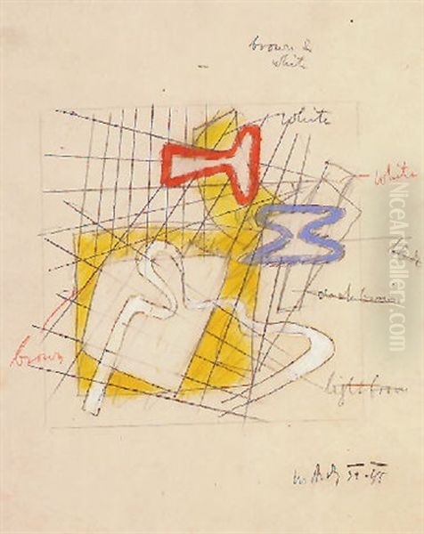 Farbstudie Oil Painting by Laszlo Moholy-Nagy