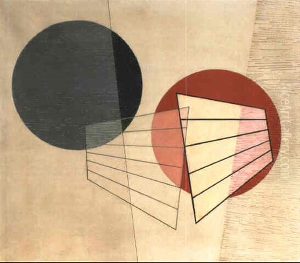 Komposition Lk Iii Oil Painting by Laszlo Moholy-Nagy