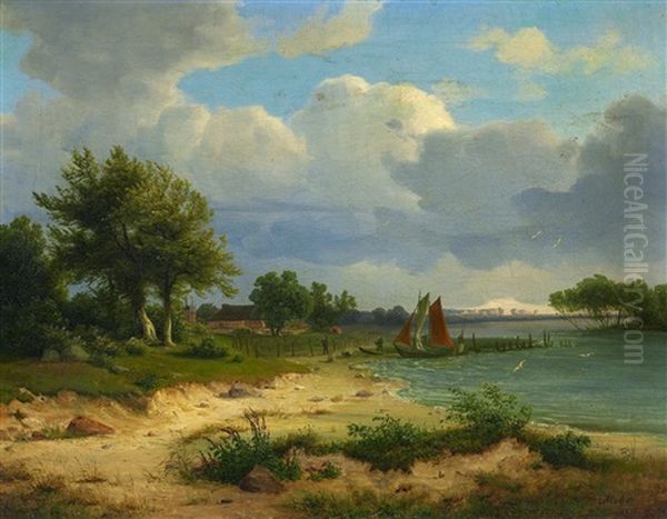 An Der Ostseekuste Oil Painting by Johann Georg Paul Mohr