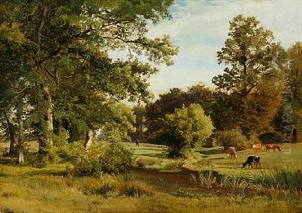 View From Dragsholm Park Oil Painting by Johann Georg Paul Mohr