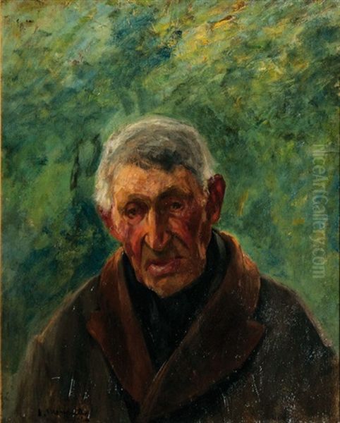 Farmer Oil Painting by Alfred Mohrbutter