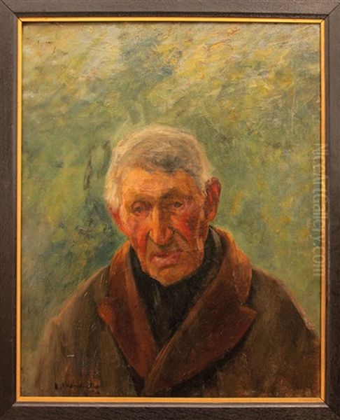 Portrait Eines Alten Mannes Oil Painting by Alfred Mohrbutter