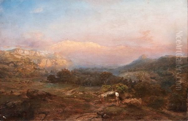 Arkadische Landschaft Oil Painting by Bernhard Mohrhagen