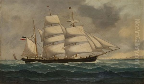 The Barque ~j. Schoentjes~ Captain Ernst Ohle, Oil Painting by John Henry Mohrmann