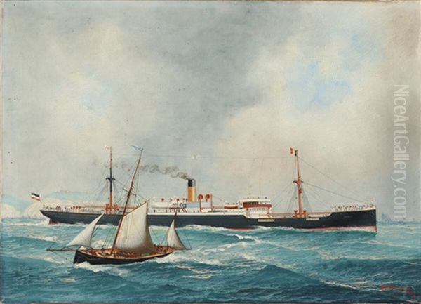 Portrait Of The German Steamer 