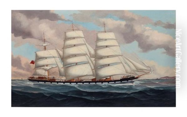 The Steel Ship Queen Elizabeth Oil Painting by John Henry Mohrmann