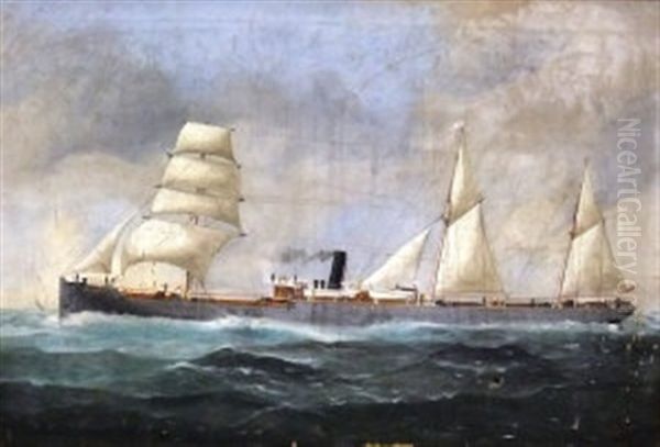 The British Steam And Sail Cargo Ship 