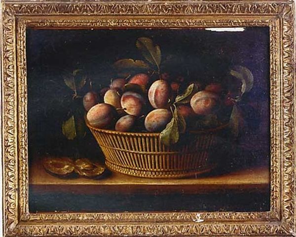 Panier De Prunes Oil Painting by Louise Moillon