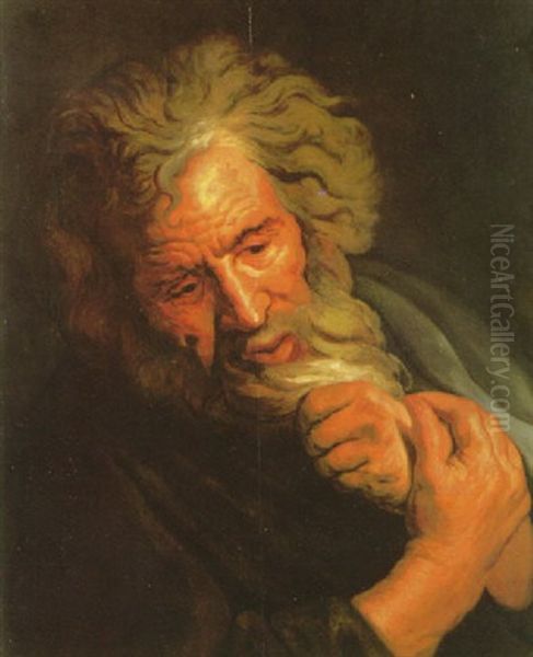 Head Of An Apostle Oil Painting by Pieter van Mol