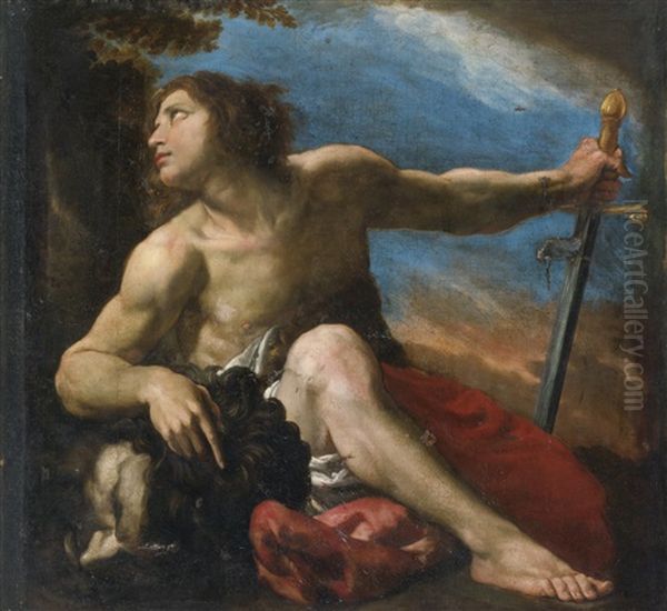 David With The Head Of Goliath Oil Painting by Pier Francesco Mola