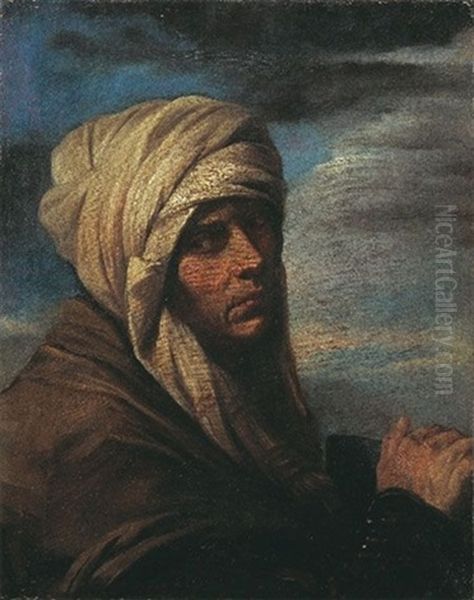 Portrait D'homme Au Turban Oil Painting by Pier Francesco Mola