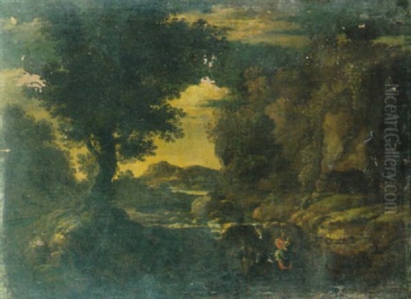 Paesaggio Con La Fuga In Egitto by Pier Francesco Mola