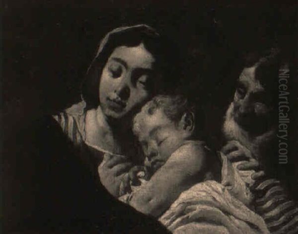 The Holy Family Oil Painting by Pier Francesco Mola