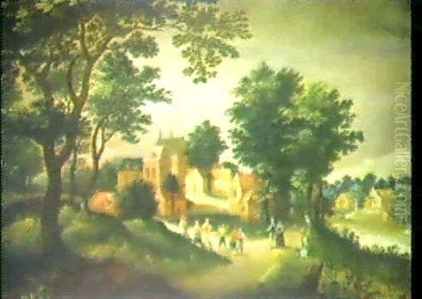 Dorfszene Mit Tanzenden Bauern Oil Painting by Mattheus Molanus