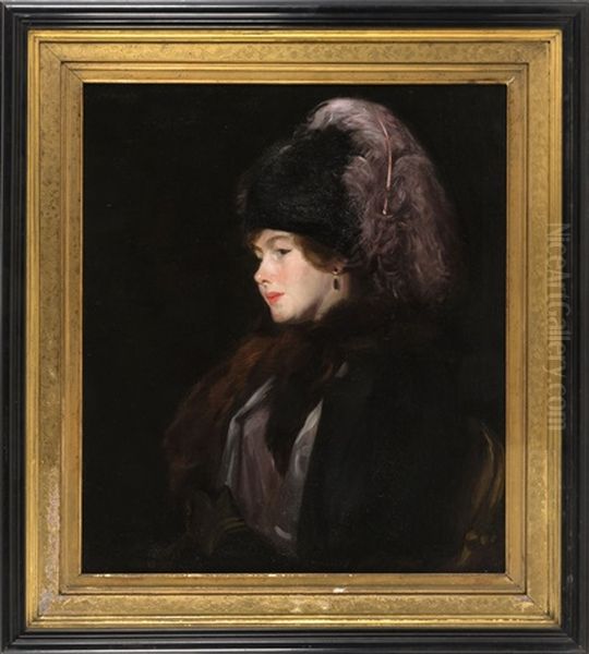 Portrait Of A Society Lady Oil Painting by Maurice Molarsky