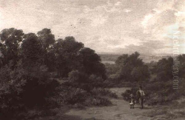 On Hampstead Heath Oil Painting by John Henry Mole